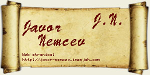 Javor Nemčev vizit kartica